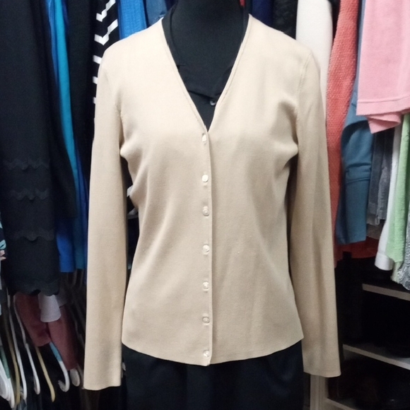 Charter Club Beige Women's Cardigan - Picture 1 of 11